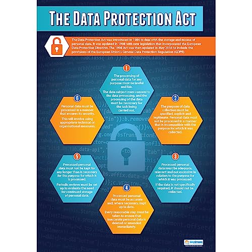 The Data Protection Act, Informatik-Poster, Glanzpapier, 850 mm x 594 mm (A1), STEM-Poster für das Klassenzimmer, Bildungstabellen von Daydream Education