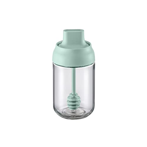 FAiruo Material Jar Haushalt Gewürz Salzschüttler Zucker Box Küche Gewürzflasche Glas Öltopf (Color : Green, Size : Honey)