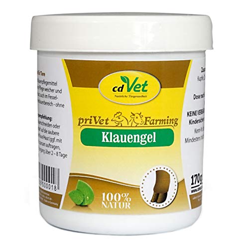 cdVet Naturprodukte privet Klauengel 170 g - Nutztiere, Pferd - Pflegemittel - intensive Pflege - belastende Haut - keine Hemmstoffe - pflegt Stellen im Zwischenklauenbereich - trockene Haut -