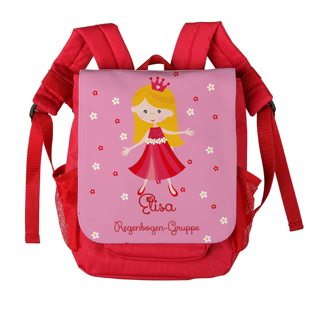 Striefchen® Prinzessin Kinderrucksack mit Wunschname Rot