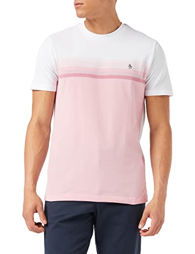 ORIGINAL PENGUIN Herren KNT Fash Tee Clmx Ombre Stripe T-Shirt, Fingerhut, S