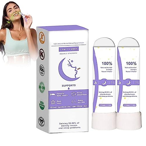 DreamAir Nasal Inhaler, Liver Weight Loss Nasal Inhaler, Natural Nasal Inhaler, Sleep Nasal Inhaler, 1.8ml/Week, Fall Asleep Fast, Nasal Inhaler for Everyone (2pcs)