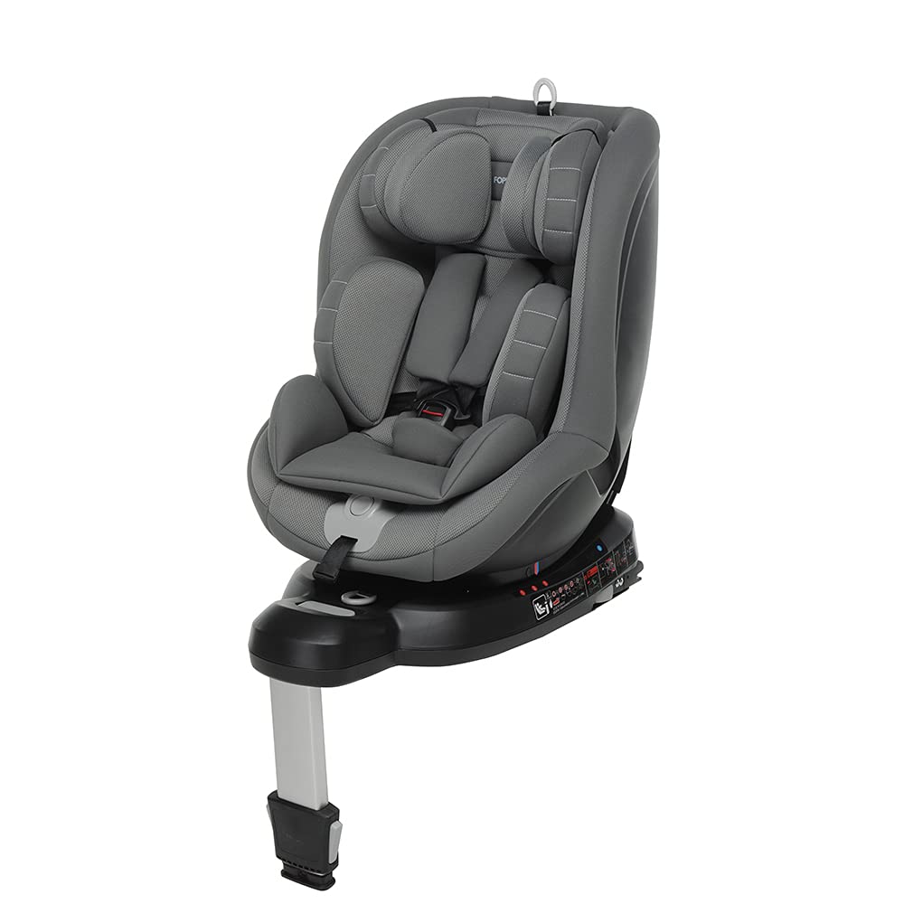 Foppapedretti Logik I-Size 360° dreh- und neigbarer Autositz, für Kinder von 40 bis 105 cm (0–18 Kg), grau