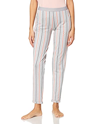 Skiny Damen Sleep & Dream Hose lang Schlafanzughose, Mehrfarbig (Grey Melange Stripe 2312), (Herstellergröße: 38)