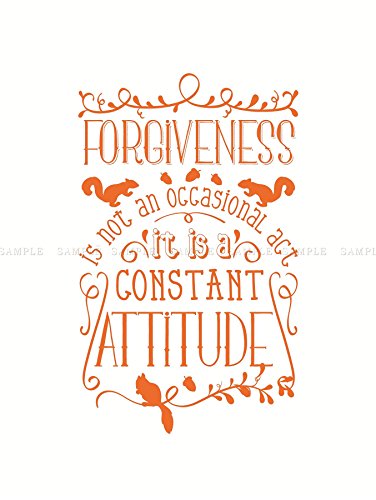 Wee Blue Coo Zitat Typografie Forgiveness Attitude 30,5 x 40,6 cm