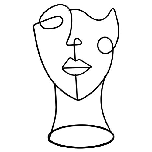 Tixiyu Metallkunst Wandskulptur, Moderne Dekorative Figur Metall Gesichtskunst Schwarz Dekorative Statue Abstrakte Dekoration, Geeignet für Zuhause, Büro, Wohnzimmer, Schlafzimmer, Esszimmer Dekor