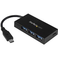 StarTech.com 4-port USB 3,1 Gen 1 hub - USB-C to 1x USB-C and 3x USB-A - Hub - 4 x SuperSpeed USB3.0 - Desktop - für Apple MacBook (HB30C3A1CFB)