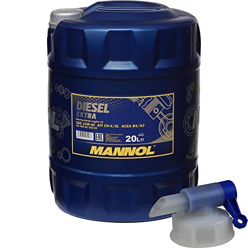 20 Liter MANNOL Motoröl SAE 10W-40 DIESEL EXTRA Engine Oil Öl inkl. Auslaufhahn
