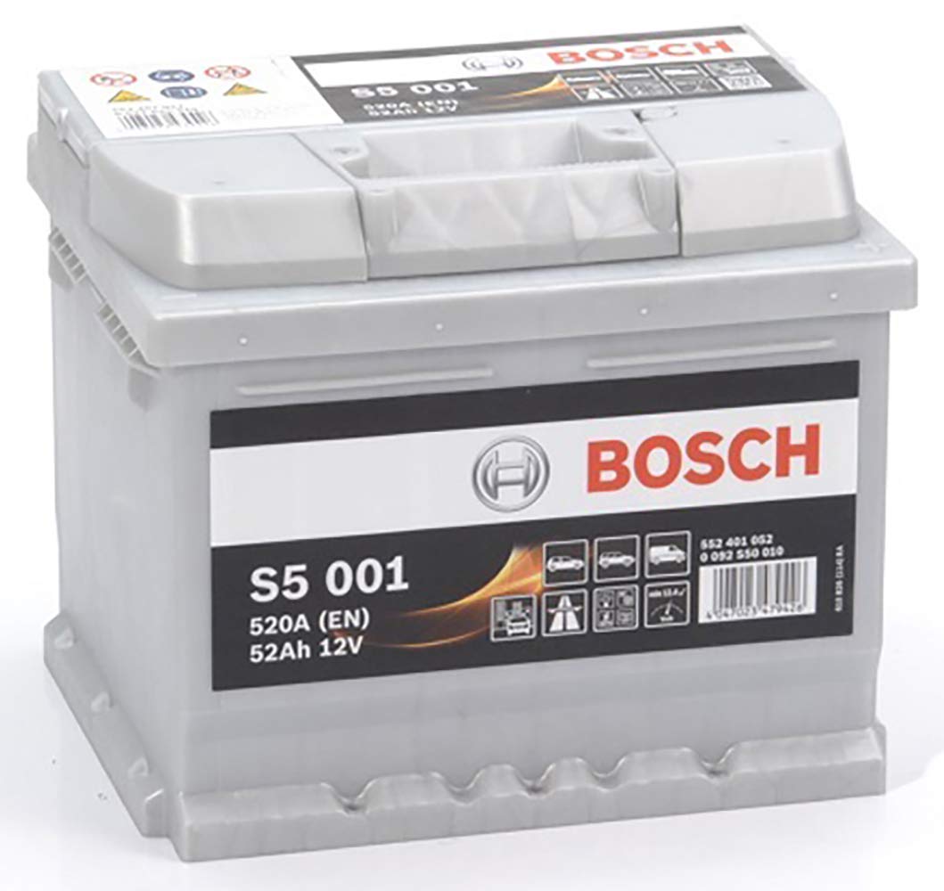 Bosch S5001 - Autobatterie - 52A/h - 520A - Blei-Säure-Technologie - für Fahrzeuge ohne Start-Stopp-System