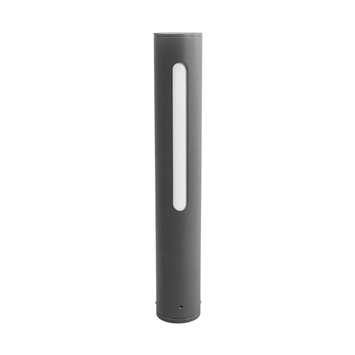Lucande LED Außenleuchte 'Tomas' (spritzwassergeschützt) (Modern) in Schwarz aus Aluminium (1 flammig,) - Wegeleuchte, Pollerleuchte, Wegelampe, Sockelleuchte
