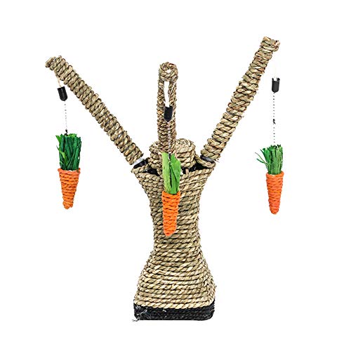 yimosecoxiang Cat Scratcher Tree Shape Hanging Carrot Kratzfeste Post Toy Heimtierbedarf