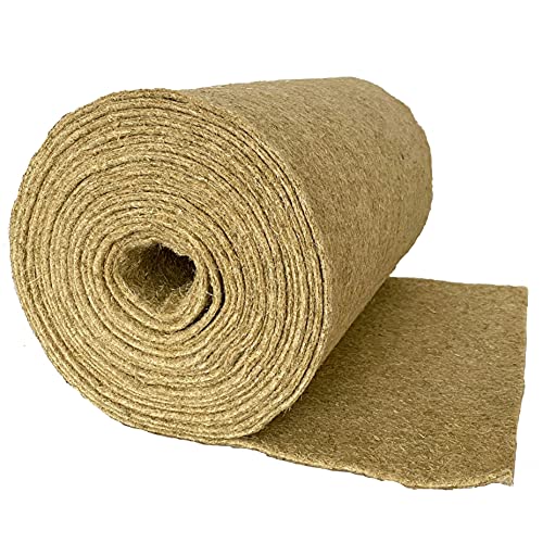 Nager-Teppich aus 100 % Hanf, Meterware, 0,50 m x 25,00 m x 0,5 cm dick (EUR 4,22/m²), Nagermatte geeignet als Käfig Bodenbedeckung z.B. für Kaninchen, Meerschweinchen, Hamster, Degus, Ratten und andere Nagetiere.