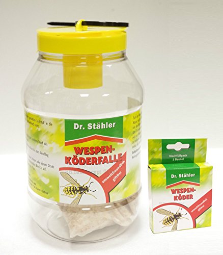 Dr. Stähler Wespen-Köderfalle - Set-Angebot 1 x Wespenfalle 1 x Nachfüllpack