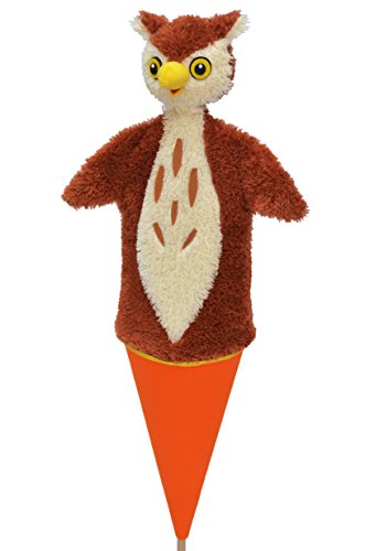Marionette Handpuppe Tierhandpuppen Eule 54 cm, Ideal für Puppentheatre und Rollenspiele, für Kinder Baby Jungen Mädchen