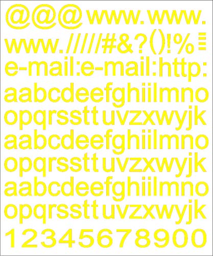 Quattroerre 1219 Set Buchstaben zum Selbstkleben, Gelb