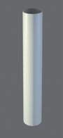 Fig 11 – 1000 – 06 MMP1 Rohr Kamin Stecker 0,6/0.7 mm 110 x 1000 mm Aluminium weiß