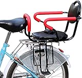 DKZK Fahrrad Kindersitz, Fahrradsitz, Abnehmbarer Kindersitz, Elektro- / FahrradrüCksitz Mit Antirutsch- Und Leitplankenpedalen, Geeignet FüR Kinder Von 2-6 Jahren