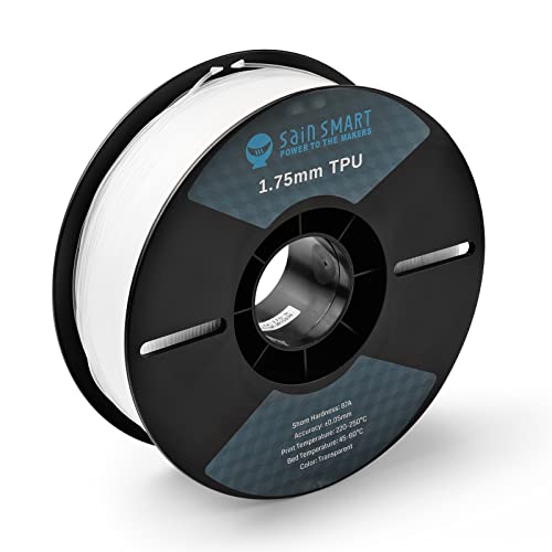 SainSmart 87A TPU Filament 1,75 mm Flexible TPU 3D-Drucker Filament 1KG Spule (2,2 lbs), klar