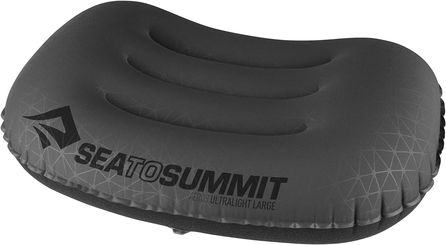 Sea to Summit - Aeros Ultralight Reisekissen L - Konturiert & leicht zum Aufblasen - Polyestergewebe 20D - rutschfest - Ultraleicht für Wanderungen - 44 x 32 x 14 cm - Grey - 70 g