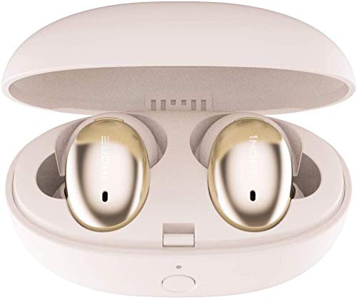 [Generation 2] 1MORE Stylische echte kabellose Ohrhörer, Bluetooth 5.0, 24-Stunden-Spielzeit, Stereo-In-Ear-Kopfhörer mit Ladehülle, eingebautes Mikrofon, alternativer Kopplungsmodus.