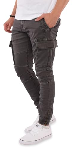 Indicode Cargohose Herren Kuranda Cargo Pants in der Farbe Grau Größe M