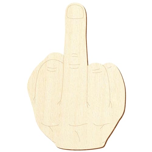 Holz Handzeichen Symbol Fuck You - 3-50 cm Deko Basteln, Pack mit:100 Stück, Höhe:25cm hoch