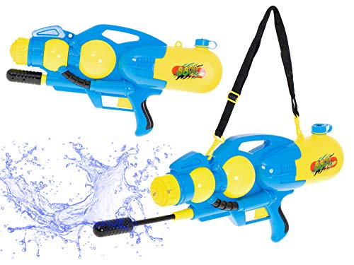 Wasserpistole 2400 ml XXL blau - für Kinder - mit großer Reichweite - Leistungsstark - großer Wassertank - Sicher