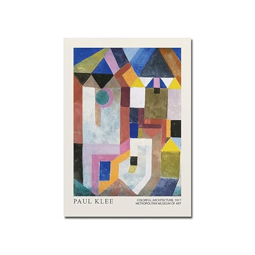 ZENCIX Paul Klee Poster und Drucke Abstraktes Aquarell Leinwand Gemälde Moderne Wandkunst Illustration Paul Klee Bilder für Wohnkultur 60x80cmx1 Kein Rahmen