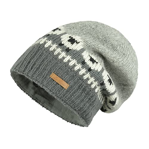 Wollmütze im Schaf Design Modell Samsar Grau