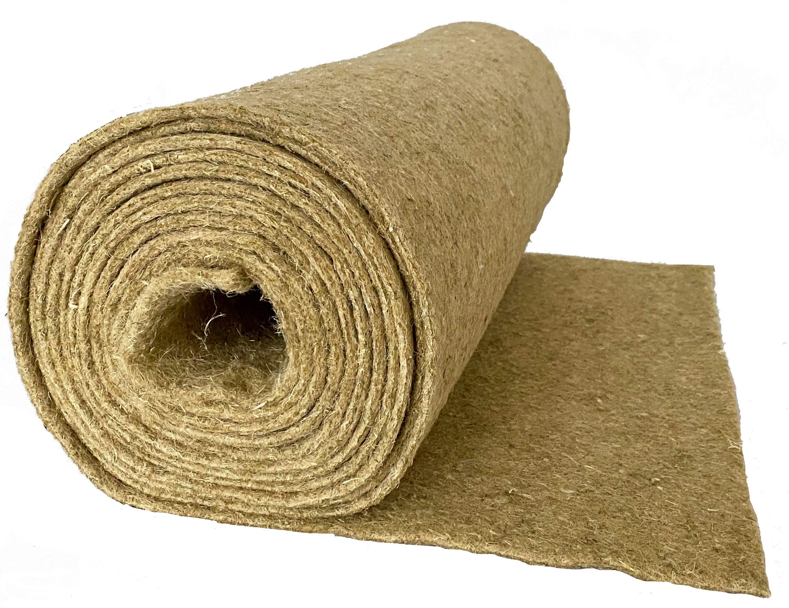 pemmiproducts Nager-Teppich aus 100% Hanf, 0,50 x 5 m, ca. 5 mm dick (EUR 11,80/m²), Nagermatte, Hanfmatte geeignet als Käfig Bodenbedeckung für Nagetiere und Kleintiere, Nagerteppich