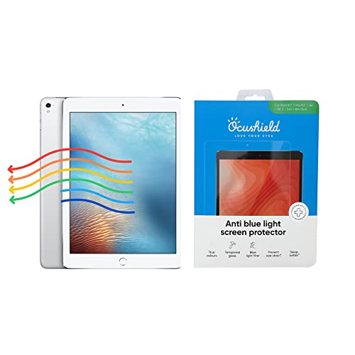 Ocushield Anti-Blaulicht Schutz -iPad Schutzfolie, iPad Air/Air 2, Pro 9.7" –Augenschutz mit Blaulichtfilter - Anerkanntes Medizinprodukt-Blendschutzfilter – Panzerglas Folie mit Blendschutz