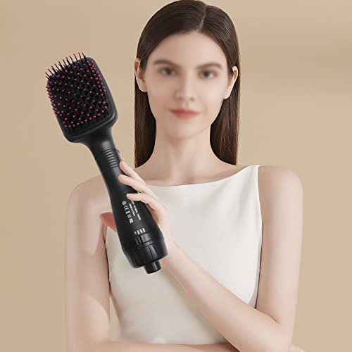 NeNchengLi Haarbürste elektrisch Glättbürste Bürste Haarglättung Massagebürste 180°C Drei-in-eins-Design, Professionelles Haarwerkzeug zum Stylen
