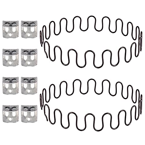 Carkio Ersatzfedern, 2 Stück 50,8 cm Feder mit 8 Stück S-Clips, 4,0 Draht-Durchmesser, Reparatur-Set für Sofa in Möbel, Innendekoration, Auto oder anderen Anwendungen