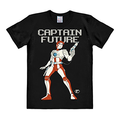 Logoshirt Science-Fiction - Captain Future T-Shirt Herren - schwarz - Lizenziertes Originaldesign, Größe 4XL