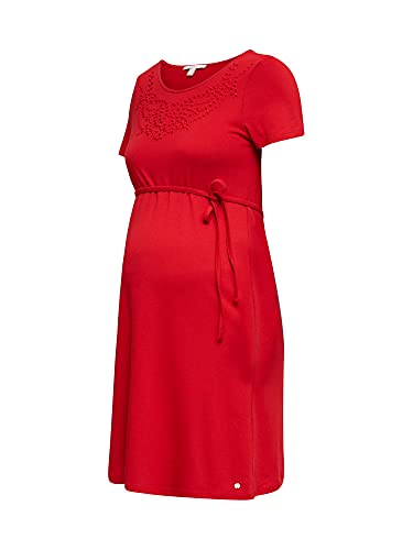 ESPRIT Maternity Damen Dress Ss Kleid, Rot (Red 630), 34 (Herstellergröße: XS)
