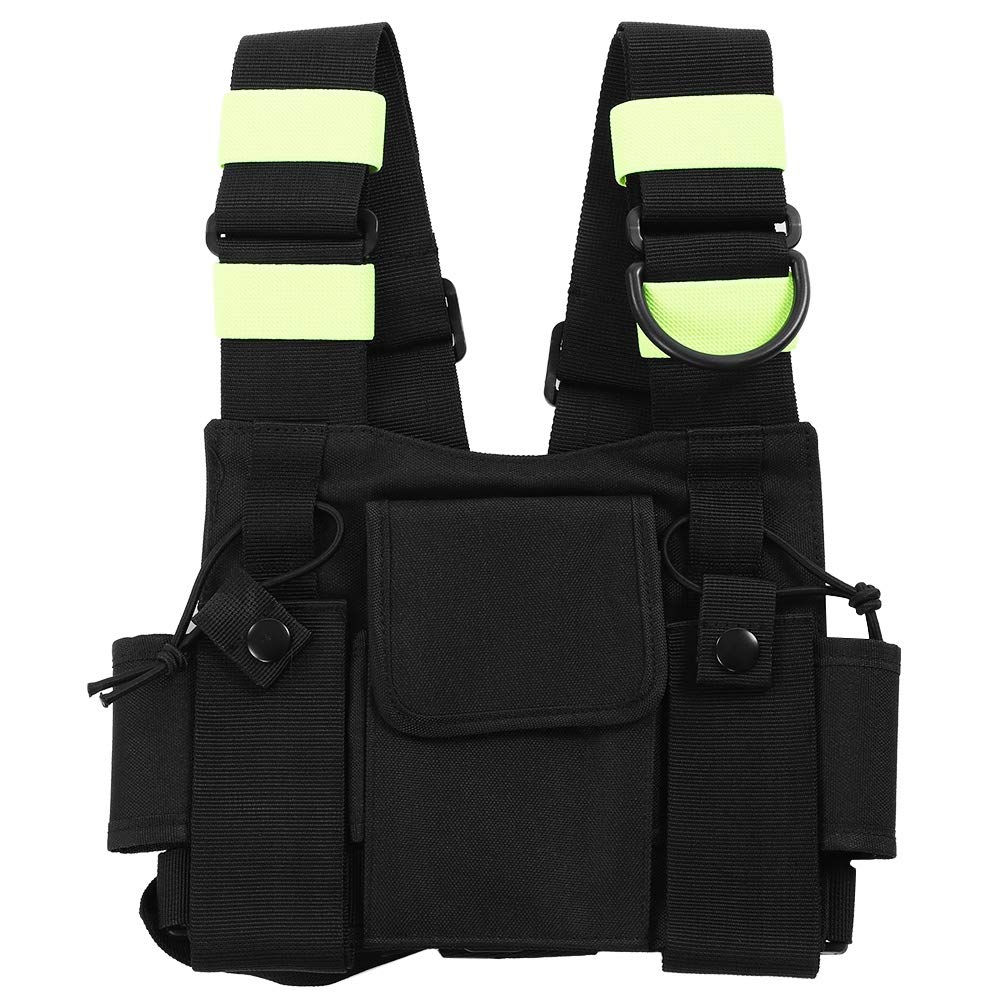 Rettungs Weste Multi-Tasche Warnweste mit hoher Sichtbarkeit Brusttasche Brustgeschirr für Funkgerät Walkie Talkie (Skipatrouille/Bergsteigen)