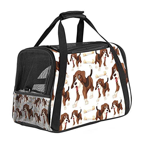 Beagle-Hundetragetasche mit weichen Seiten, Netzgewebe, belüftetes Design mit doppeltem Reißverschluss, schützt die Sicherheit für Haustiere, Anzug für Wandern, Reisen, Outdoor