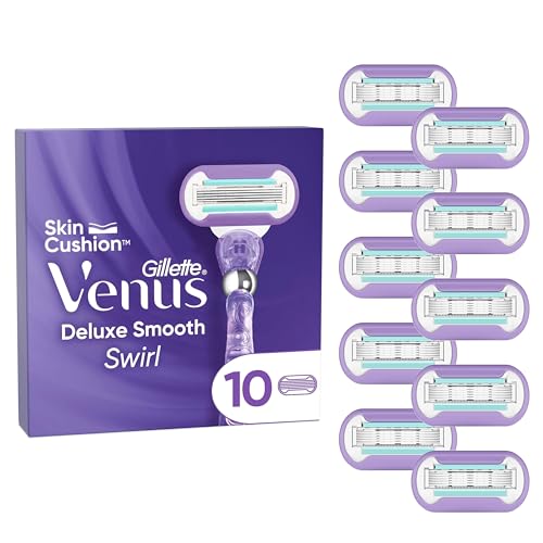 Ersatzklingen Für Gillette Venus Deluxe Smooth Swirl Damenrasierer, 10er-Pack, 5 Robuste Klingen Sorgen Für Eine Anhaltend Extra Glatte Rasur