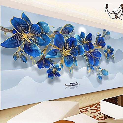 Nicole Knupfer DIY Diamond Painting 5D Diamant Painting Set Blaue Magnolienblume Full Drill Stickerei Diamonds Malerei für Home Wand Dekor (120 * 50cm)