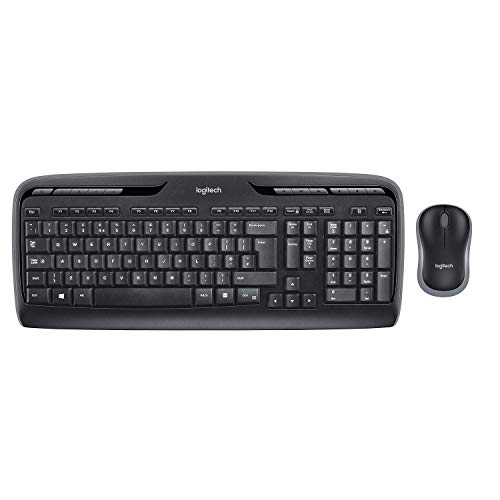 Logitech MK330 Kabellose Tastatur und Maus, USB, lange Akkulaufzeit, kompatibel mit Windows und Chrome OS - QWERTZ deutsches Tastaturlayout - Schwarz (Generalüberholt)