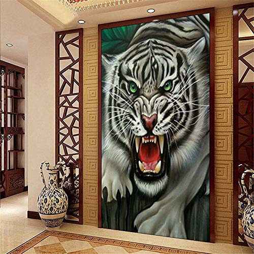 Nicole Knupfer 5d Diamant Painting Tiger Diamond Painting DIY Full Bohrer Diamant Malerei Handgemachtes Bilder Wohnzimmer Wanddekoration (60 * 110cm)