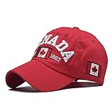DDTT Ich Liebe Kanada Baumwollmütze Baseballmützen Hysteresenhut Sommermütze Hip Hop Anliegende Mütze Hüte Für Männer Frauen Schleifen Mehrfarbig, Rot, XXL