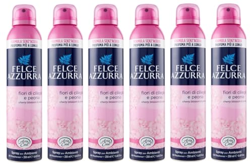 12er-Pack Felce Azzurra Fiori di Ciliegio e Peonia Deodorante Ambienti,Lufterfrischer-Spray Raumsprays Kirschblüten und Pfingstrose 250ml