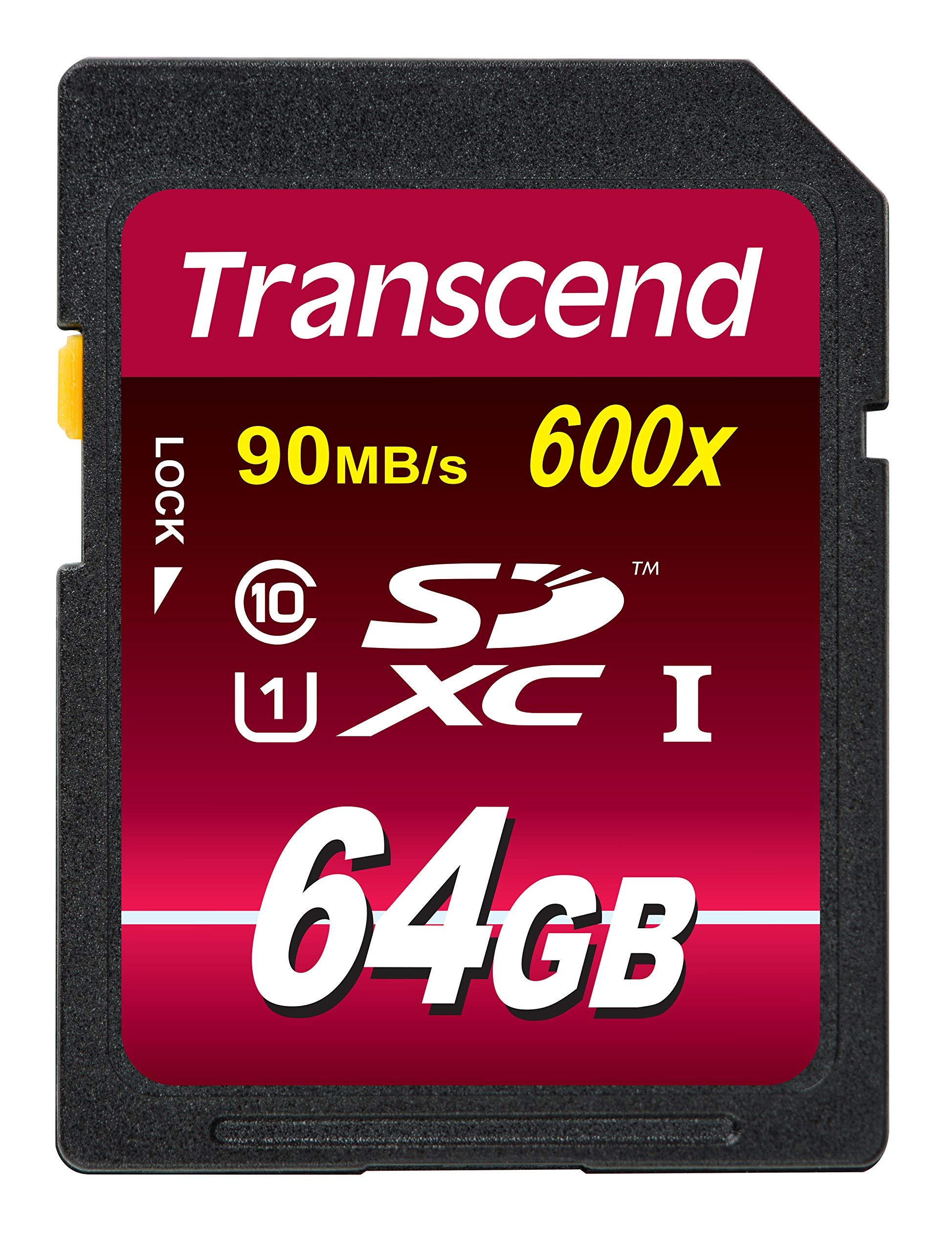 Transcend Ultimate-Speed SDXC Class 10 UHS-1 64GB Speicherkarte (bis 90MB/s Lesen)