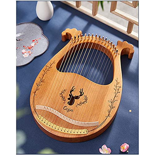 HARP-Instrument Lyre 16-String-Mahagony-lyrisches Instrument Kleines Harfen-Saiten-Instrument/extra String-Set/Tuning-Tasten / 2 Picks/Anweisungen.,B