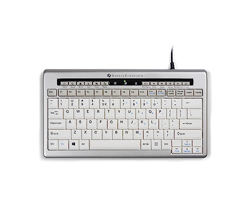 Bakker BNES840DNHUS Tastatur, US S-Board 840 Design No Silber/Weiß