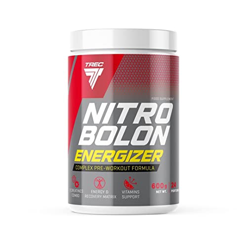Trec Nutrition Nitrobolon Energizer Muskelaufbau maximierter Fokus und massiver Pump Kreatin Sport Bodybuilding 600g Dose -Tropical
