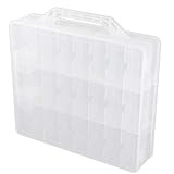 Ctzrzyt 48 Zellen 2-Lagiger Nagellack Organizer Portable Clear Nail Supplies Handarbeit Aufbewahrungsbox Verstellbarer Aufbewahrungskoffer