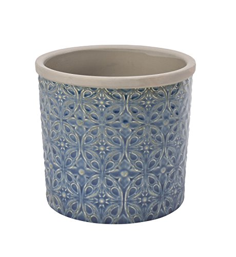 Burgon & Ball Keramik Blumentopf Porto D16cm blau
