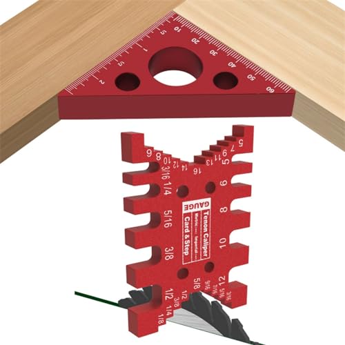 Holzbearbeitungswerkzeuge Kartenlehre Schwalbenschwanzlehre Zapfenmessschieber Mit Lineal Zimmerei Quadratischer Zoll Metrisches Messwerkzeug Heimwerker